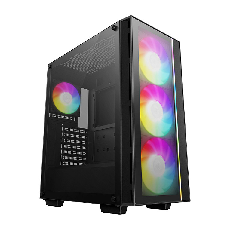 Kasë PC DeepCool MATREXX55 V4 C / Mid Tower / ATX / 3x 140mm + 1x 120mm ARGB Fan / Tempered Glass / Mesh / 360mm Radiator - Zezë