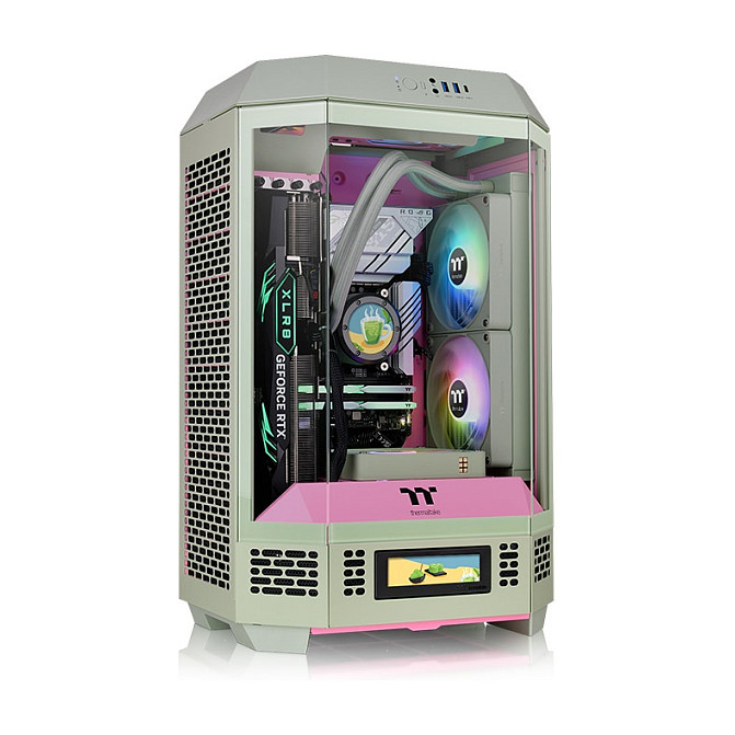 Kasë Micro‑ATX Thermaltake The Tower 300 TG – Gjelbër - 1