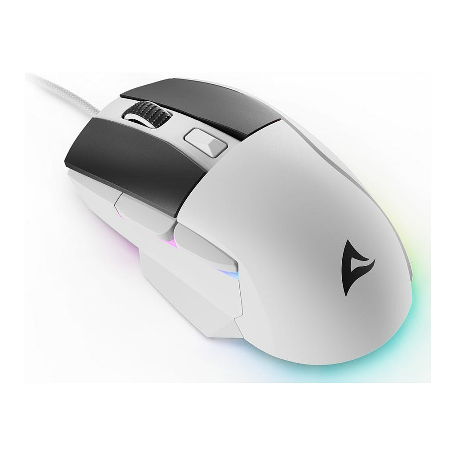 Maus Gaming Sharkoon Shark SGM35 / Optik / 6 Tasta / 6400 DPI – Bardhë - 2