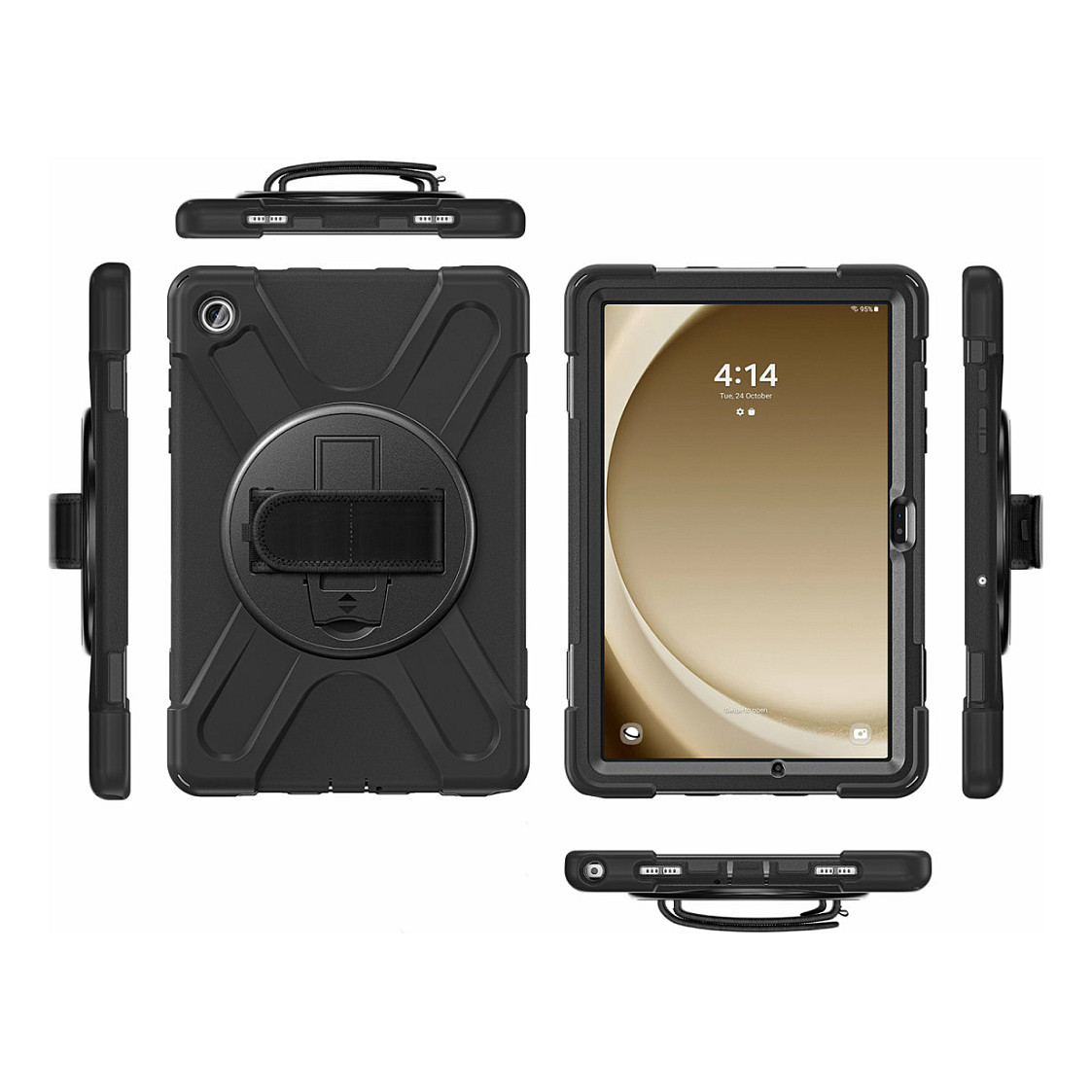 Aksesorë për tablet 4smarts Rugged Case Grip / Samsung Galaxy Tab S7 / S8 / S9 / S9 FE / 10.9" - Zezë - 4