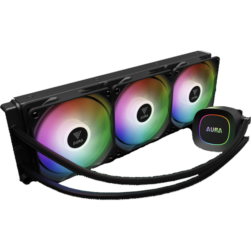 Ftohës për Procesor Gamdias Aura GL360 Digital / 360mm / 3x120mm / ARGB / Ekran 2.1" / AIO - Zezë