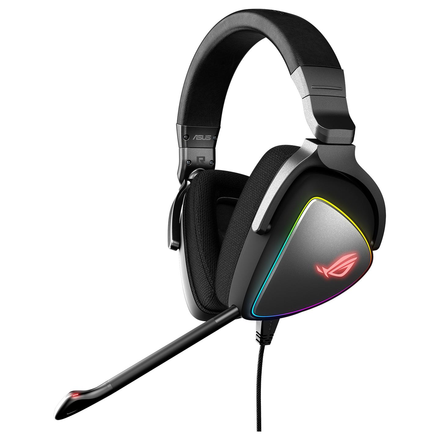 Kufje Gaming ASUS ROG Delta / USB-C / USB-A / 50mm / Hi-Res ESS Quad-DAC / RGB - Zezë