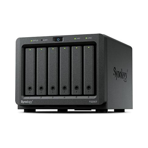 Synology FlashStation FS200T, NAS,Intel Celeron J4125, 4GB DDR4, 6 Bay SSD SATA 2.5", 2.5GbE, 1GbE - Zezë