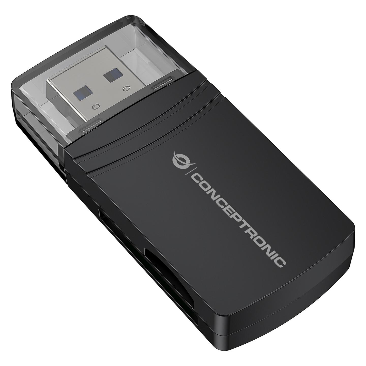 Lexues Kartelash Conceptronic BIAN06B / SD / SDHC / SDXC / microSD / microSDHC / microSDXC / USB 3.2 Gen 1 / USB-A / UHS-II / 5 Gbit/s - Zezë - 2