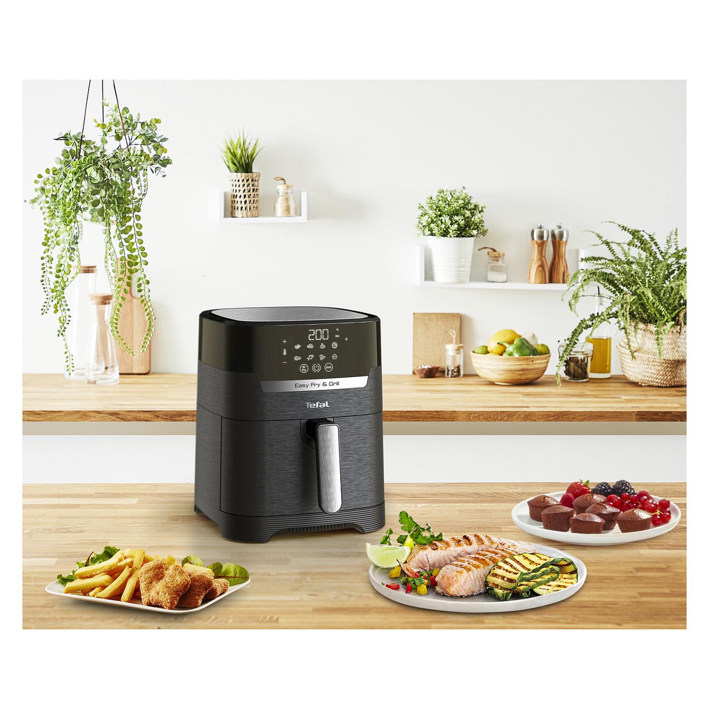 Fryer Tefal Easy Fry & Grill Precision / EY5058 / 4.2L / 1550W / 8 Programe / 80–200°C / Touch / Grill / Dehydrate – Zezë - 9