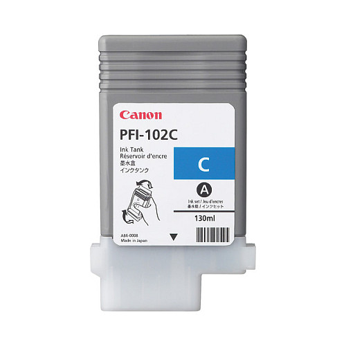 INK Canon PFI-102C deri në kapacitet standard sipas ISO/IEC 24711 - Blu - 1