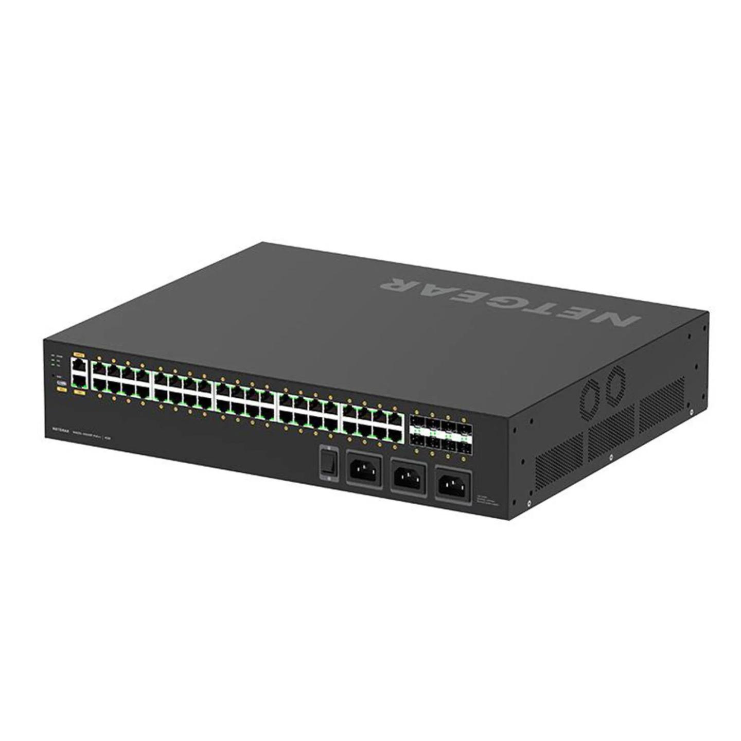 Netgear M4250-40G8XF-PoE++ AV Line Managed 40-Port Gigabit PoE++ Switch me 8x 10G SFP+ 2880W Rackmount 2U - 1