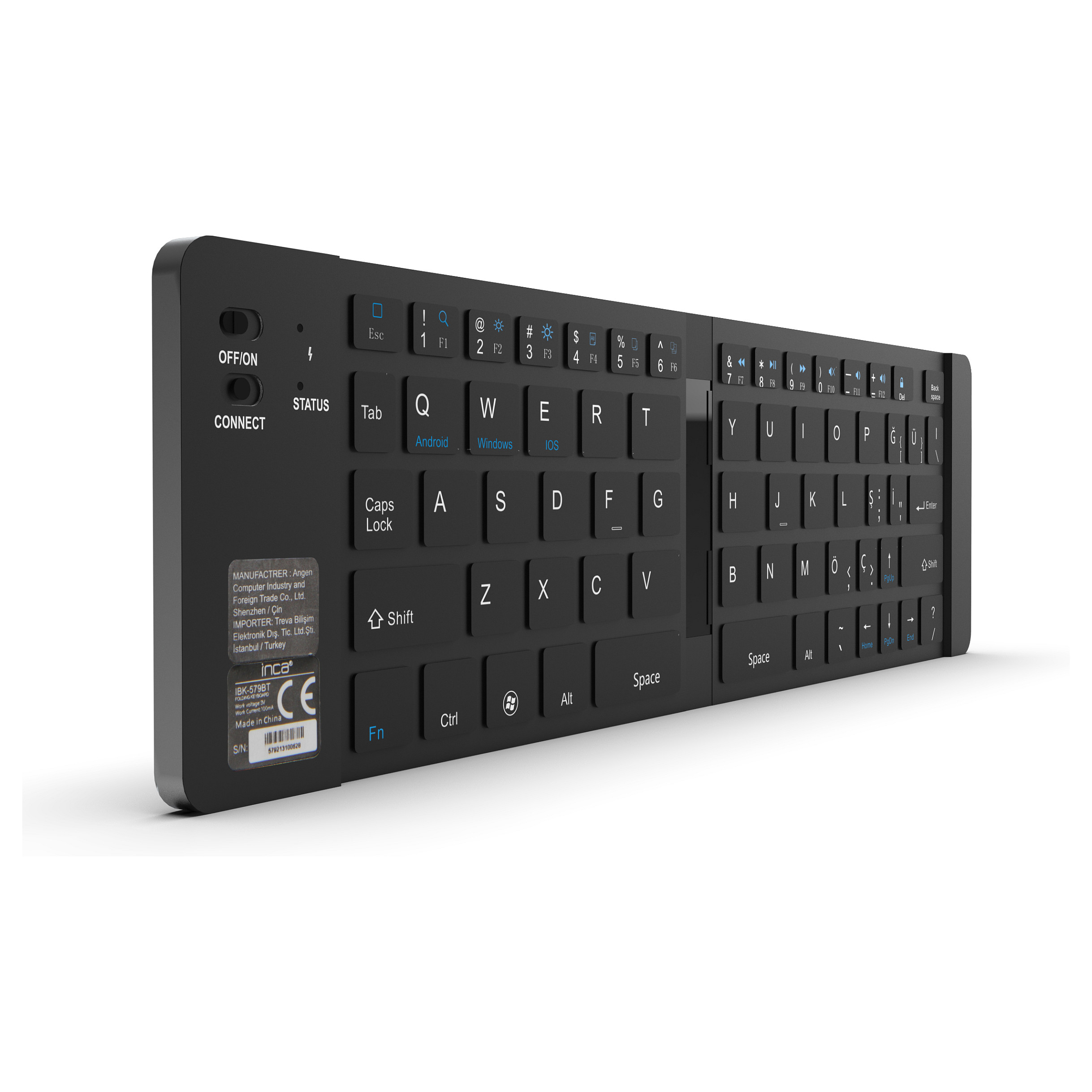 Tastierë pa Kabllo INCA IBK-579BT Mini  - Zezë - 6