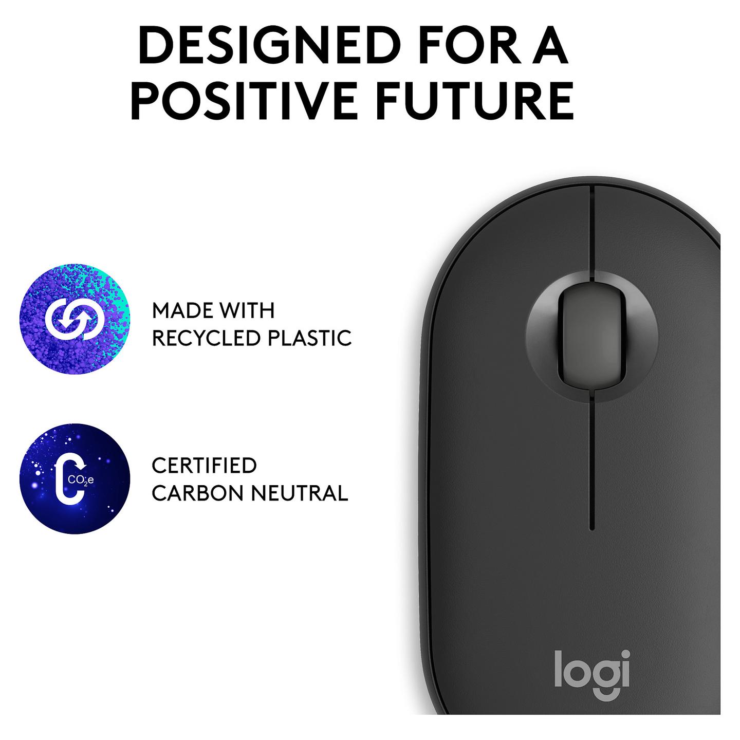 Maus pa kabllo Logitech Pebble 2 M350s / Optik / 4000 DPI / 3 Butona / SilentTouch - Hiri - 6