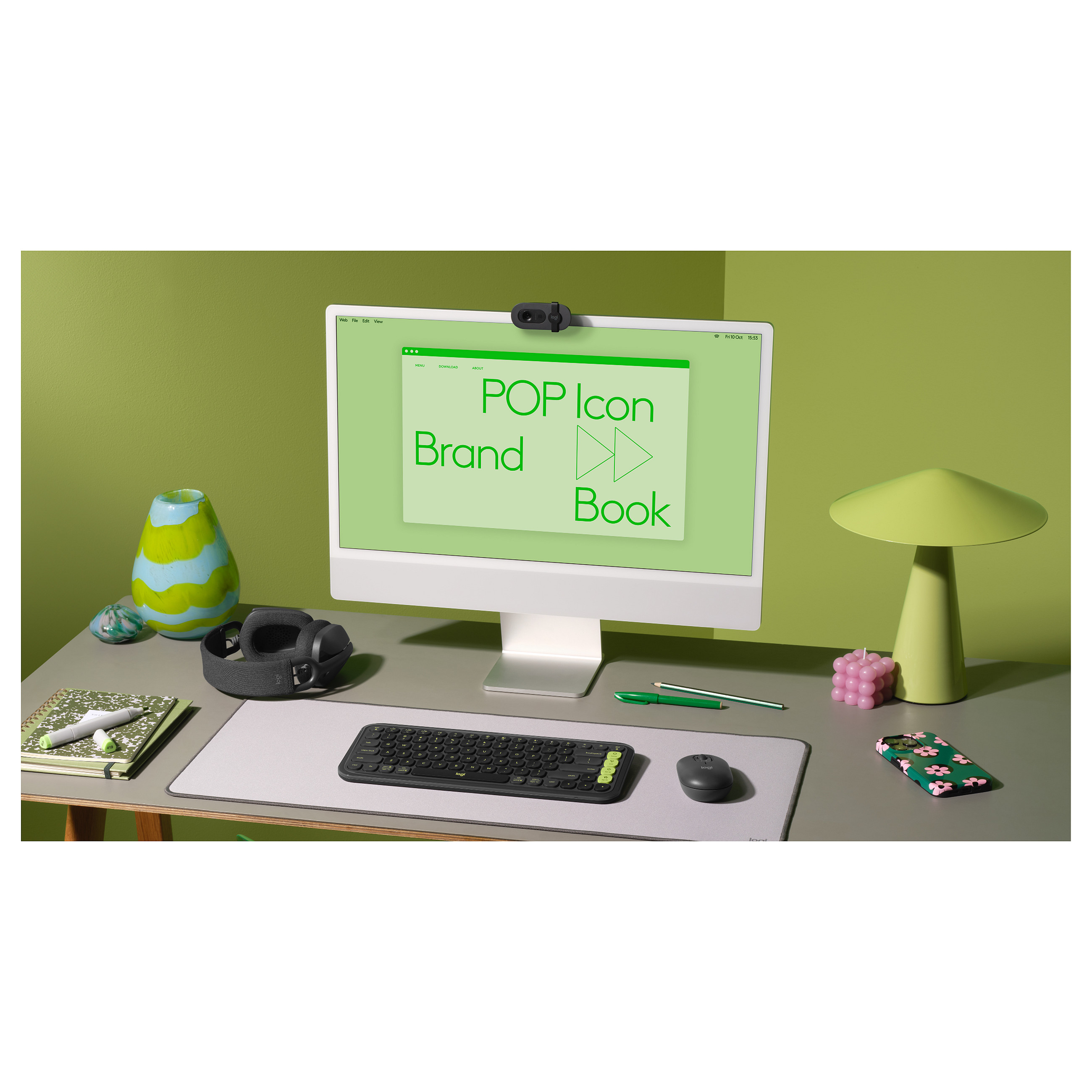 Combo (Tastierë & Maus) Logitech POP Icon / Mini Low-Profile / Wireless Bluetooth / Scissor-Switch / 400 DPI / Multi-Device – Zezë - 7