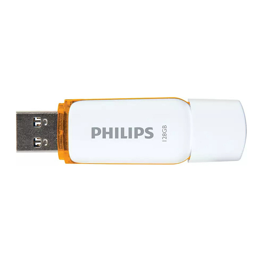 USB Flash Drive Philips FM12FD70B / 128GB / USB Type-A / USB 2.0 - Bardhë