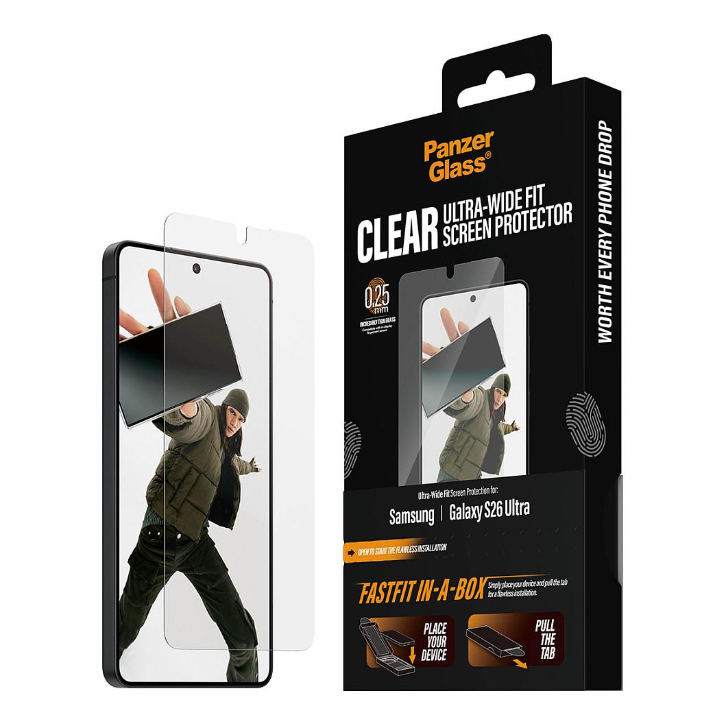 Mbrojtëse për ekran PanzerGlass / Samsung Galaxy S26 Ultra / Ultra-Wide Fit me FastFit in-a-box - Transparente - 6