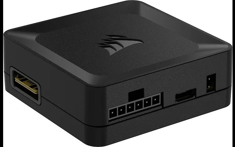 Hub Corsair iCUE LINK System Hub, CL-9011116-WW, deri në 24 Pajisje, RGB, USB Type-C, PCIe 6-Pin - Zezë