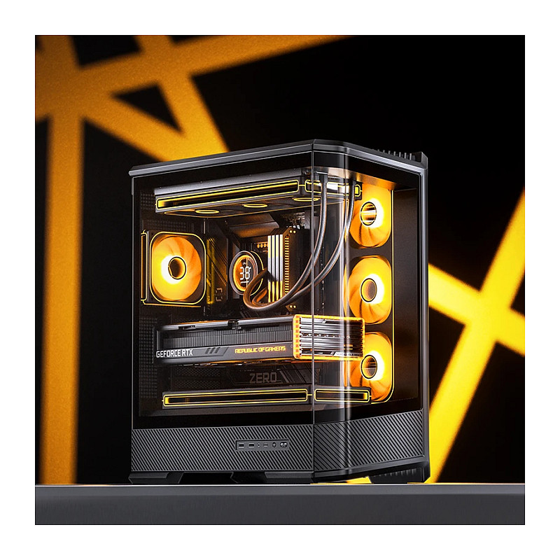 Kasë PC Jonsbo D400 / Midi Tower / ATX / Tempered Glass - Zezë - 5