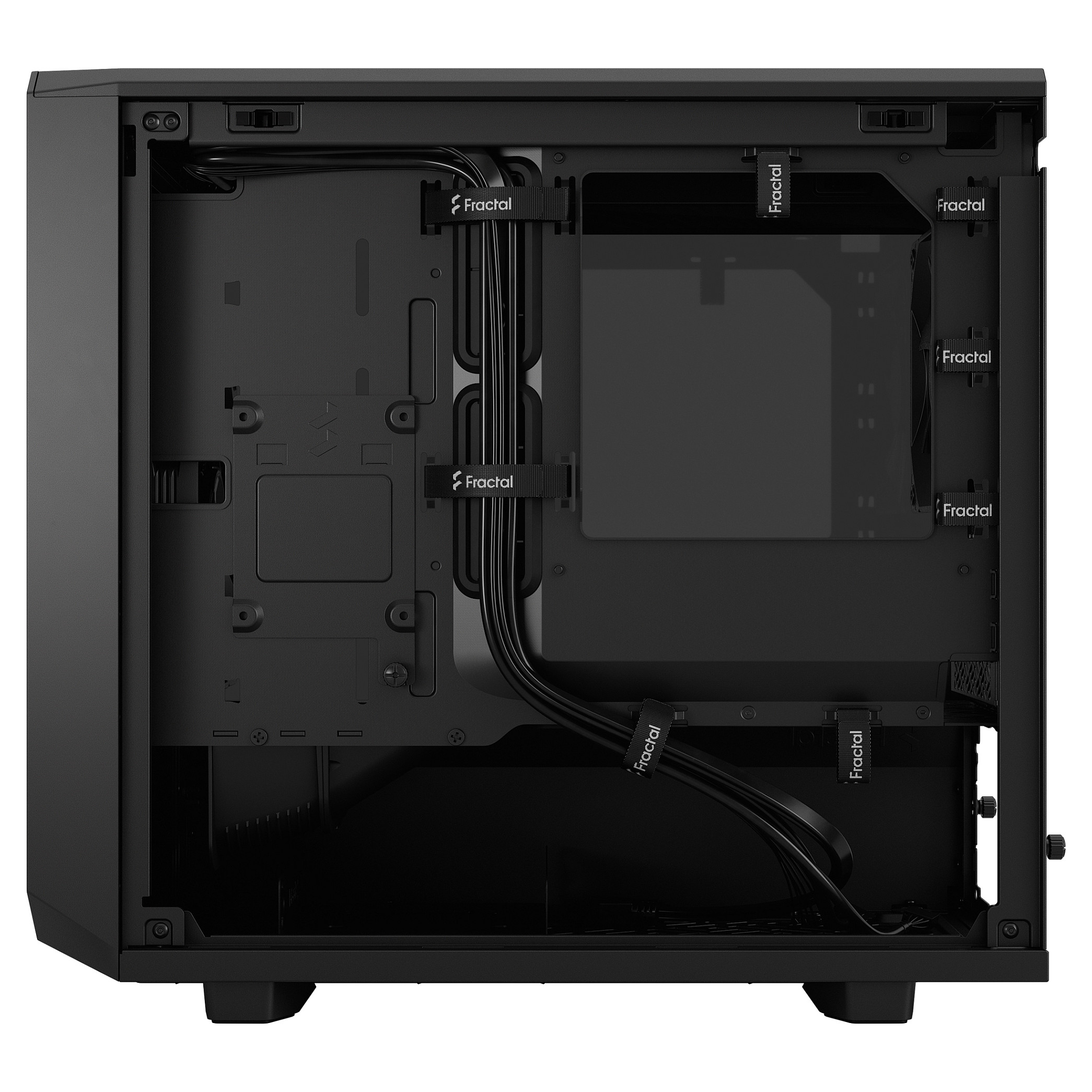 Kasë PC Fractal Design Meshify 2 Nano / Mini Tower / Mini-ITX + Mini-DTX / 1x 140mm + 1x 120mm Fan / Tempered Glass - Zezë - 16