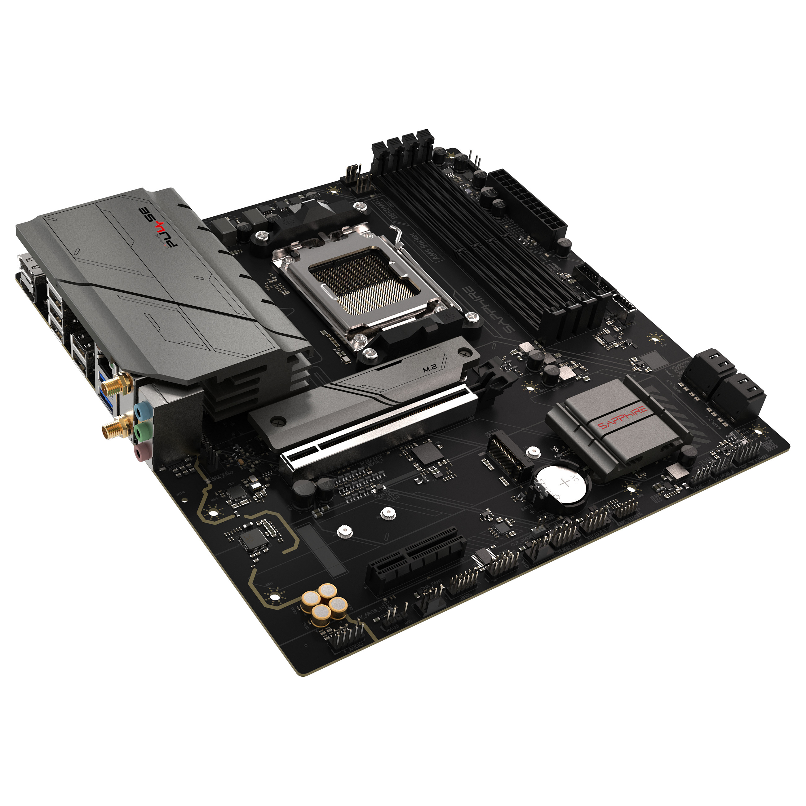 Pllakë Amë AMD AM5 Sapphire PULSE B850M WIFI / DDR5 / mATX / HDMI+DP - 4