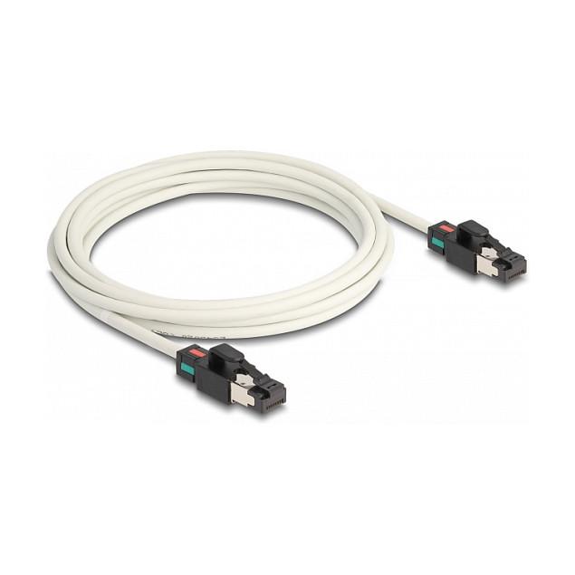 Kabllo për Rrjet DeLOCK 80171 / Cat 6A / S/FTP / RJ-45 / 10 Gbit/s / 3m - Bardhë - 1