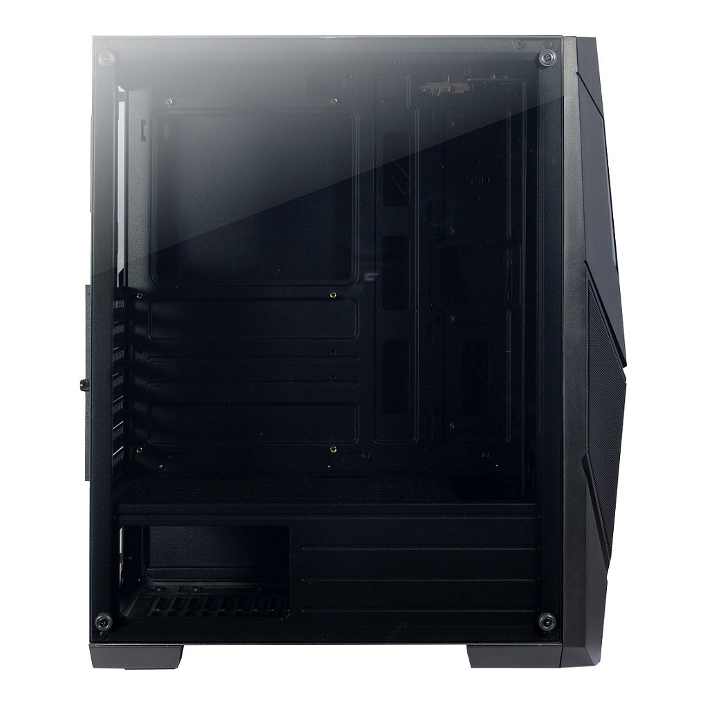 Kasë PC Inter-Tech IT-3303 Hornet / Midi Tower / ATX / 1x 120mm ARGB Fan / 2x 3.5" + 2x 2.5" Bay / Acrylic Side Panel - Zezë - 6