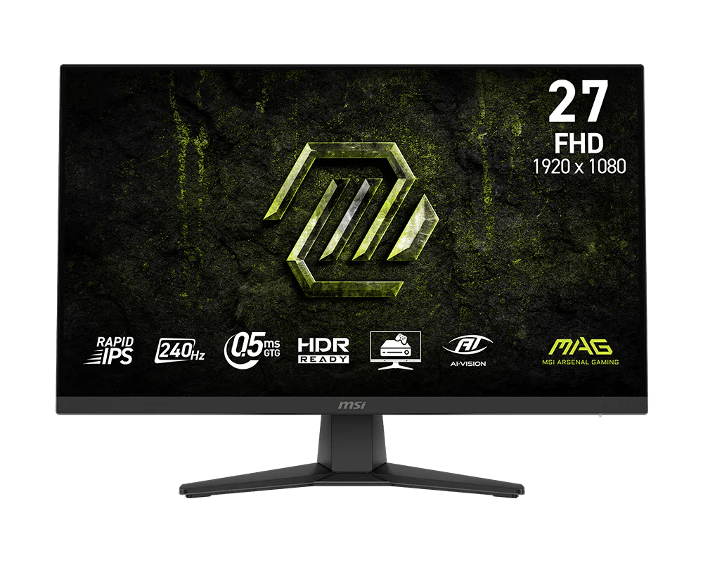 Monitor Gaming MSI MAG 272F X24 / 27" / Full HD Rapid IPS / 240Hz / 0.5ms / HDMI+DisplayPort - Zezë