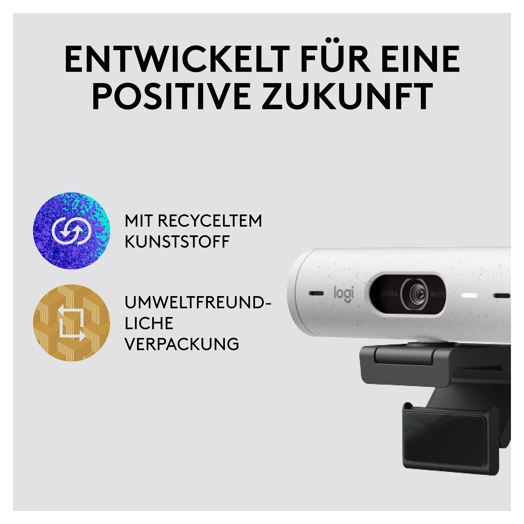 Logitech Brio 100 Full HD Webcam, 1080p, 2MP, Built-in Microphone, Privacy Shutter, USB-A – Graphite - 19