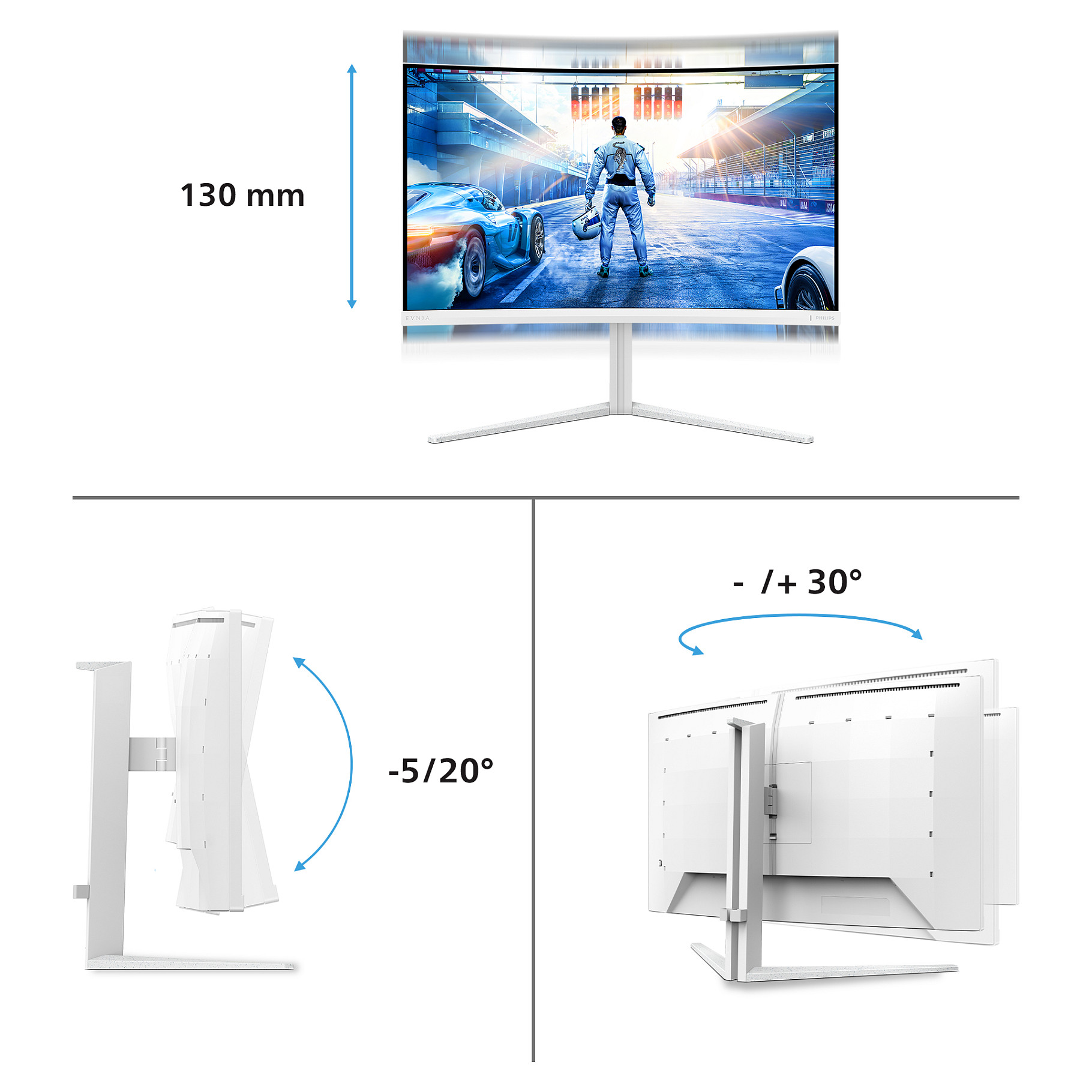 Monitor Gaming Philips 32M2C5501 / 32 Inch / Full HD / 180Hz / 1ms / I bardhë - 17