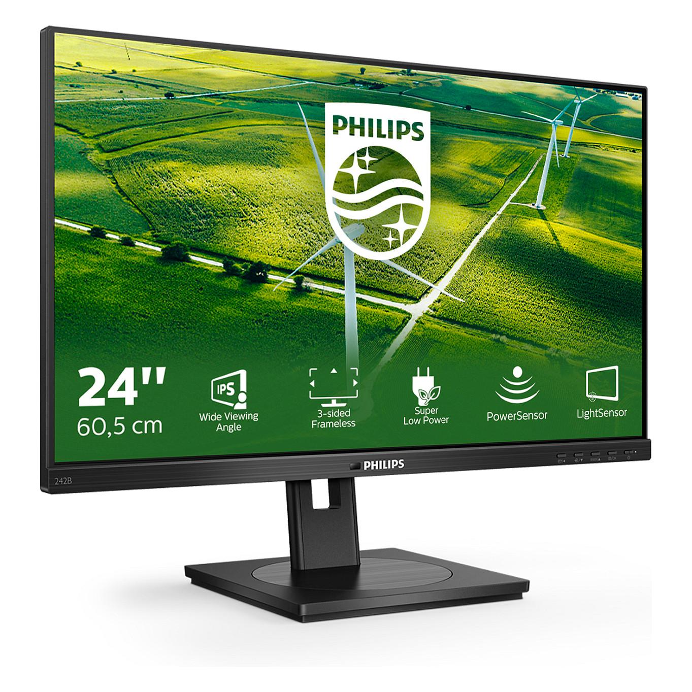 Monitor Philips 271B8QJEB / 27" / Full HD IPS LCD / 75Hz / 4ms / HDMI+DP+USB+VGA - Zezë - 2
