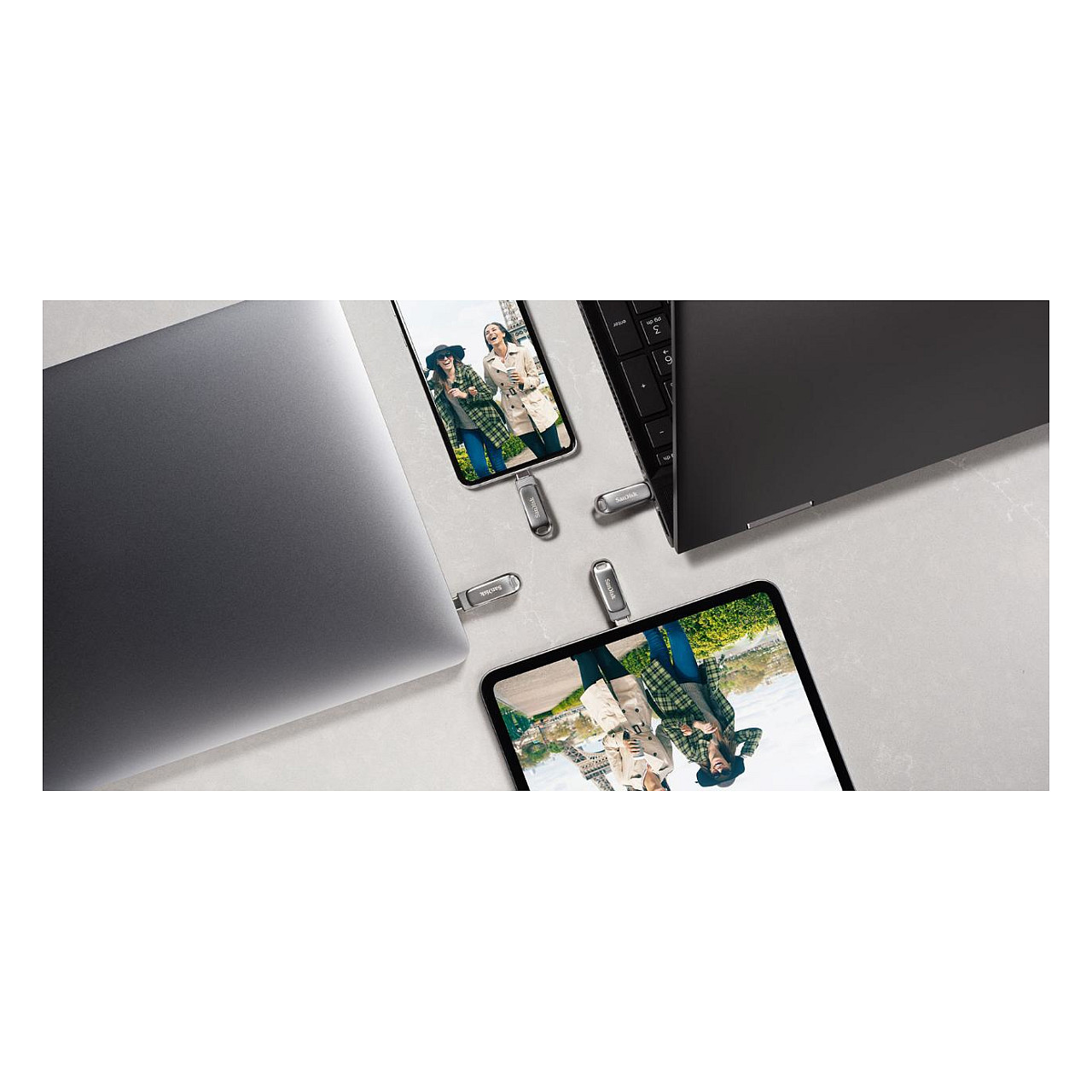 USB STICK 128GB USB 3.1 SanDisk Ultra Dual Drive Luxe Type-C silver - 8