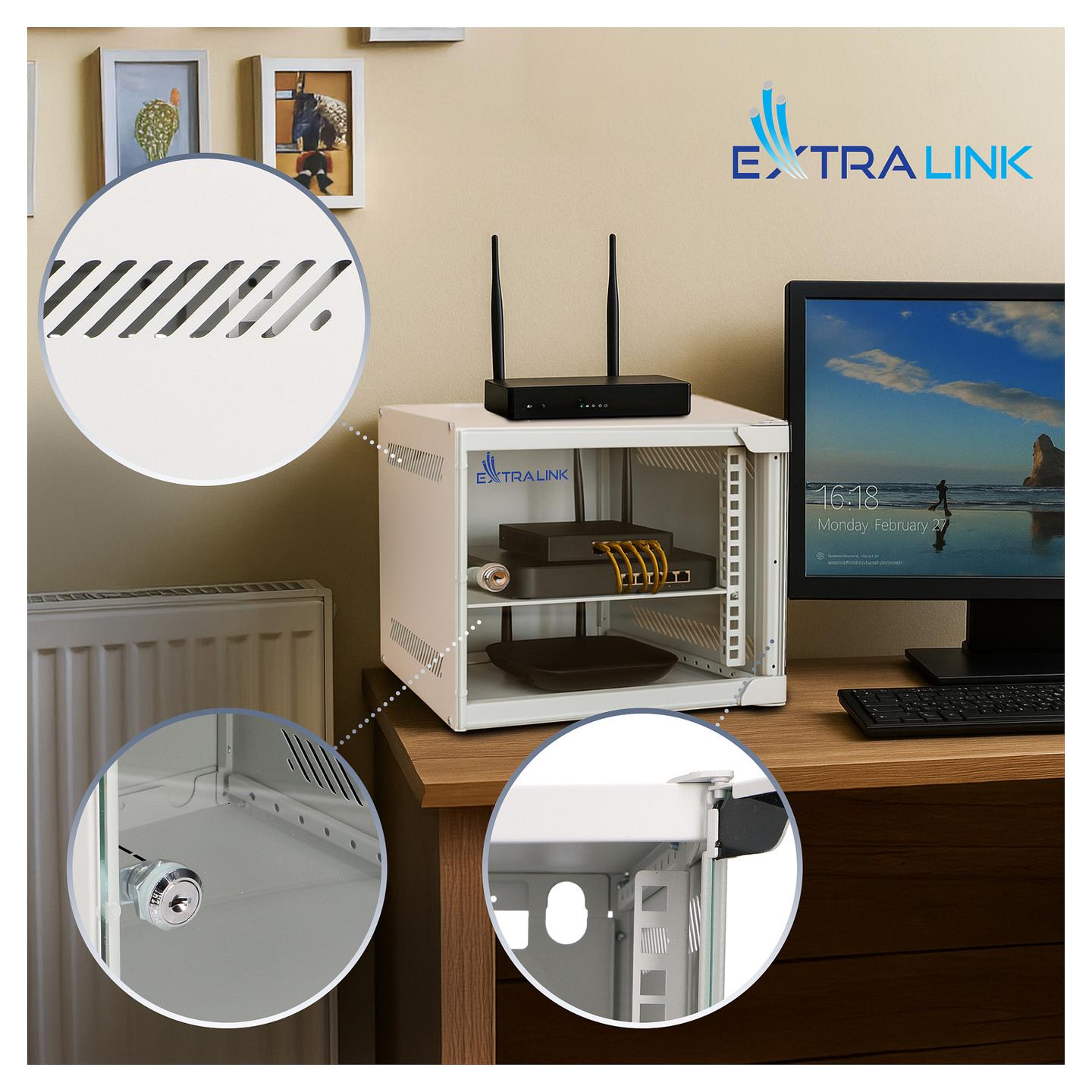 Kabinet Rack Extralink LITE, 6U, 10", 280×310mm - Hiri - 6