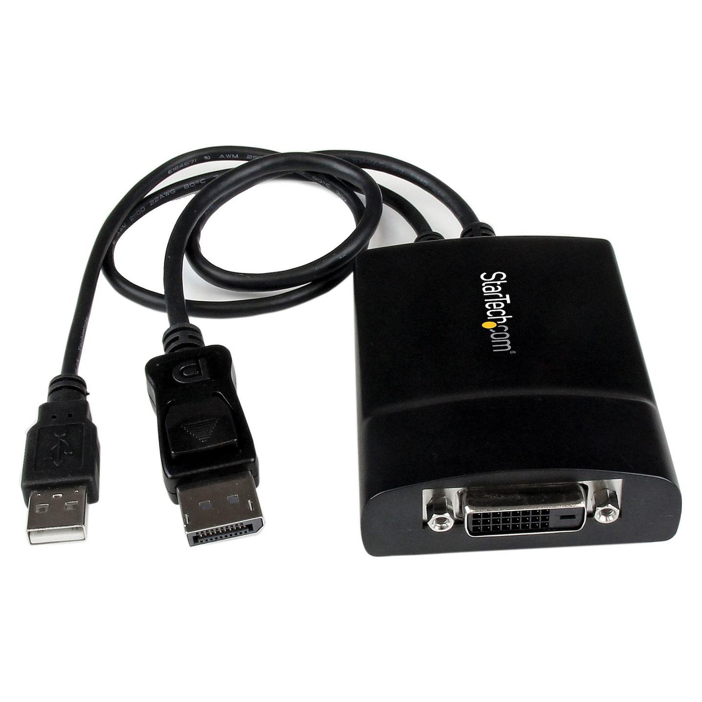 Kabllo DisplayPort StarTech.com DP2DVID2 / DisplayPort në DVI-D / Dual-Link / 2560×1600 60Hz - Zezë - 1