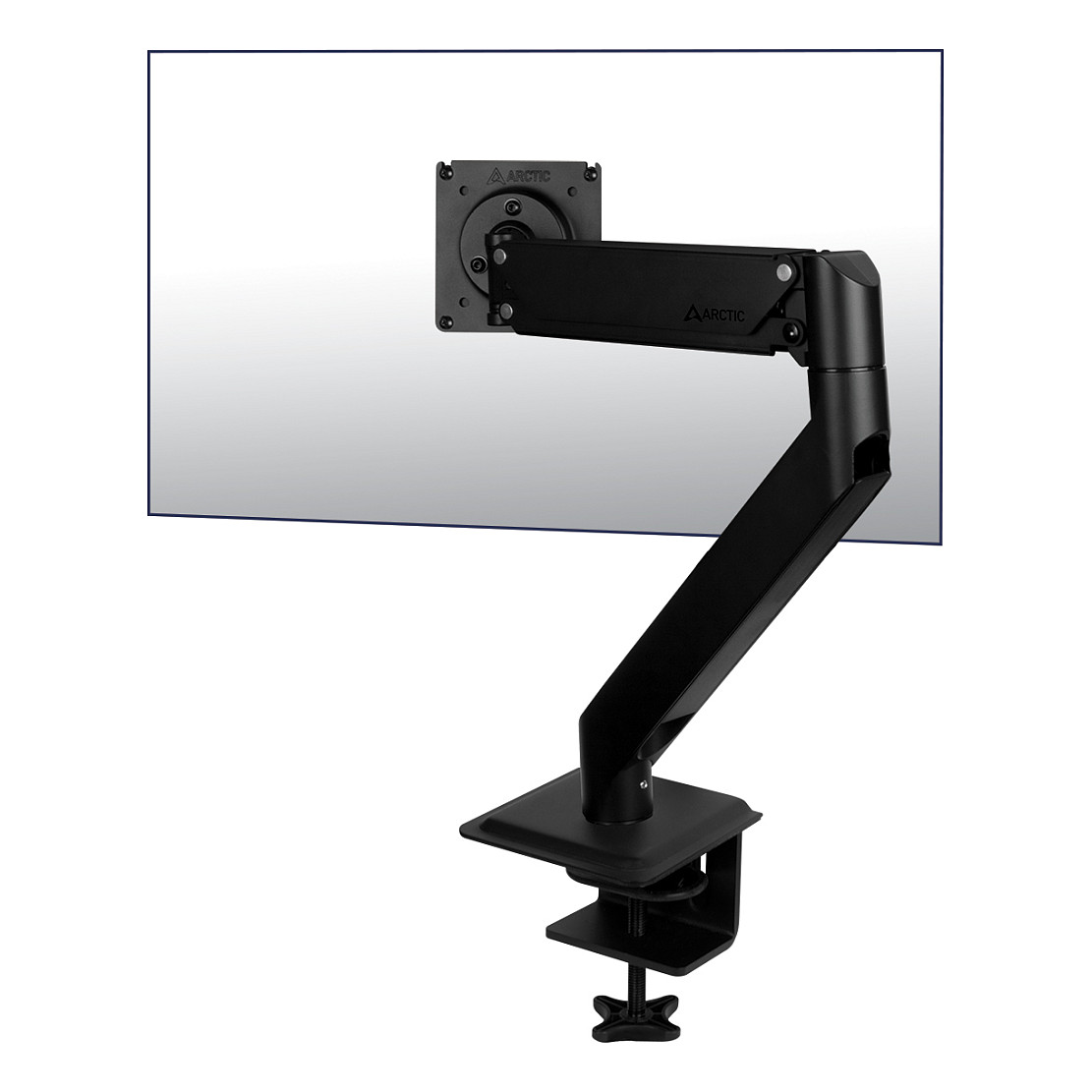 Mbajtëse për Monitor ARCTIC X1-3D / 1 Monitor / deri 40" / 10kg / VESA 75x75-100x100 / Full Motion / Gas Spring / Tavolinë - Zezë - 10