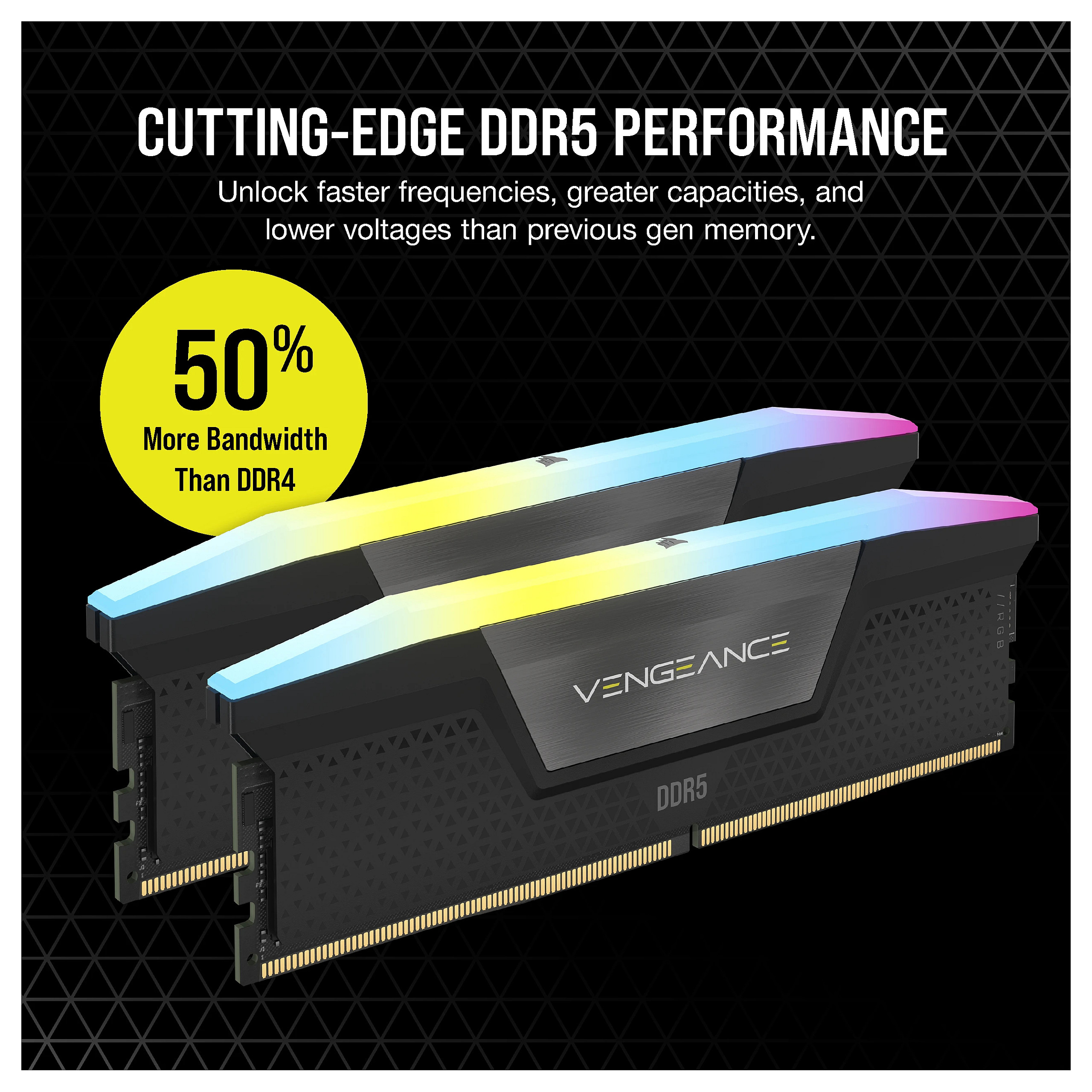 RAM Memorie DDR5 Corsair VENGEANCE RGB / 32 GB / 6000 / (2x16GB) - 7
