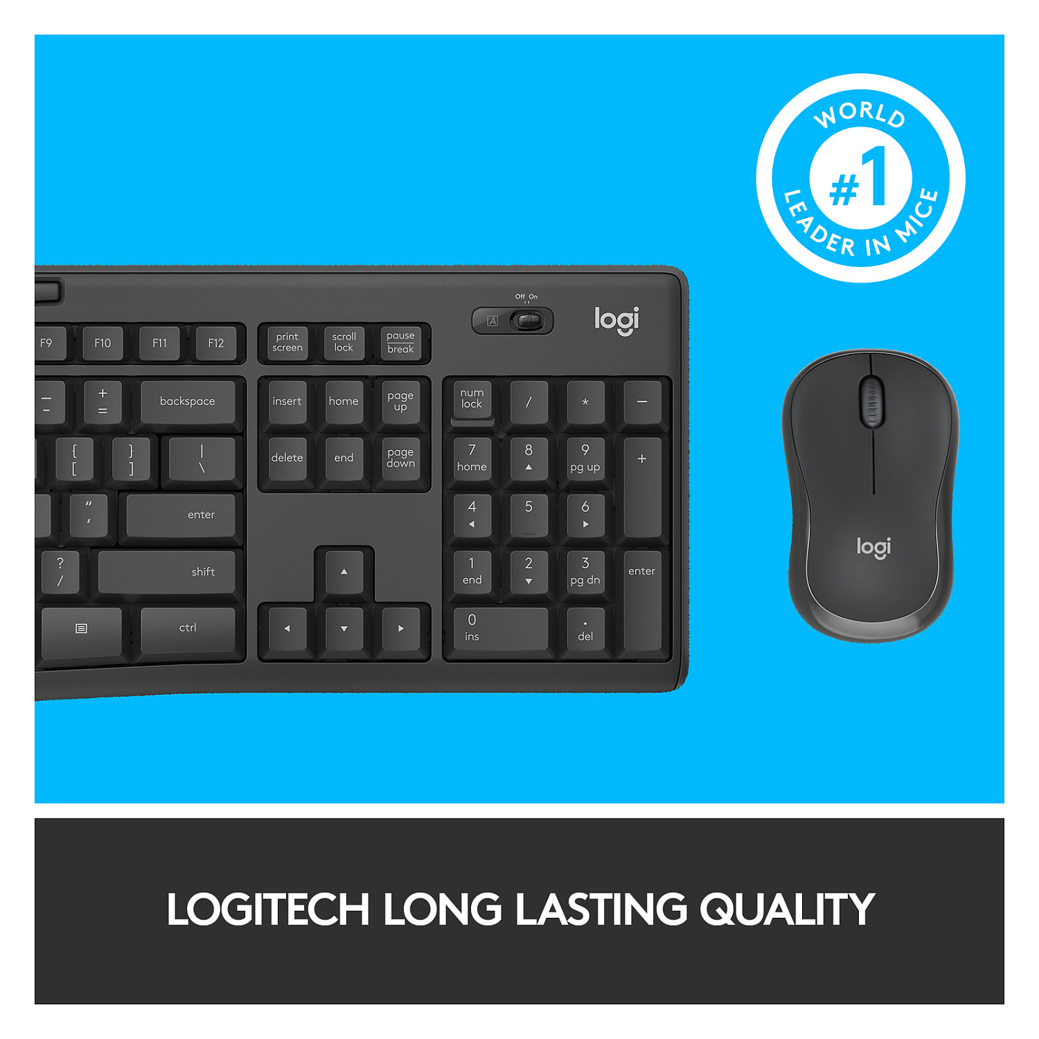 Set Tastierë dhe Maus Logitech MK295 Silent wireless Combo Graphite QWERTY US - 16
