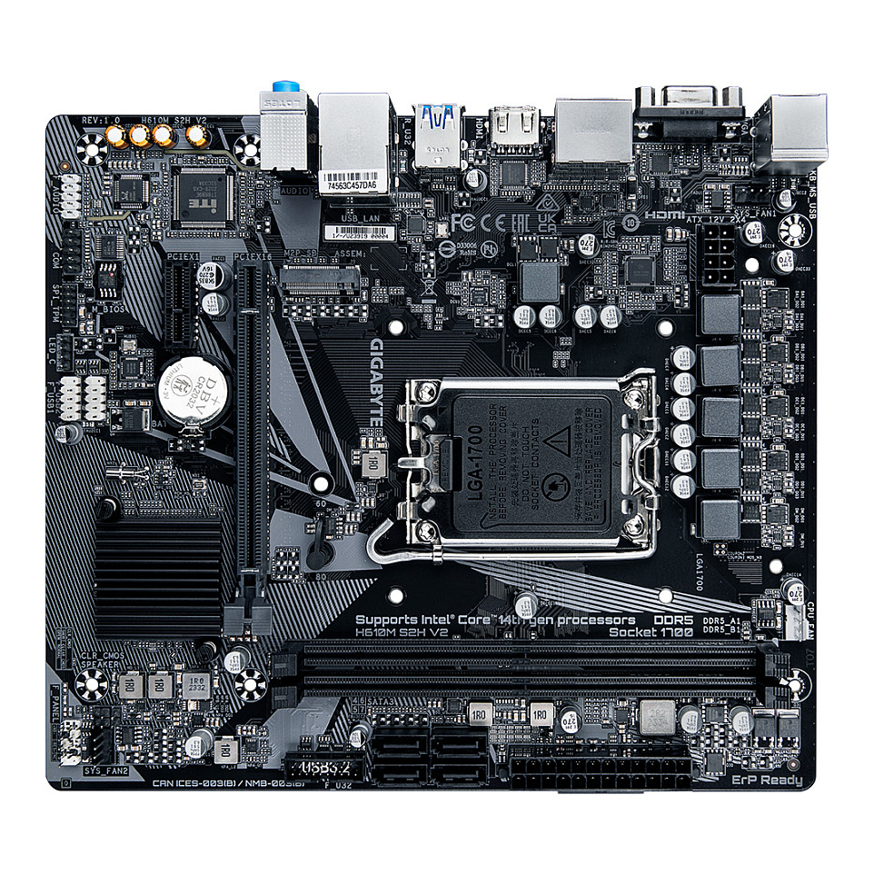 Pllakë Amë MB Intel Gigabyte H610M S2H V2 / LGA 1700 / DDR5 / mATX / HDMI - 4