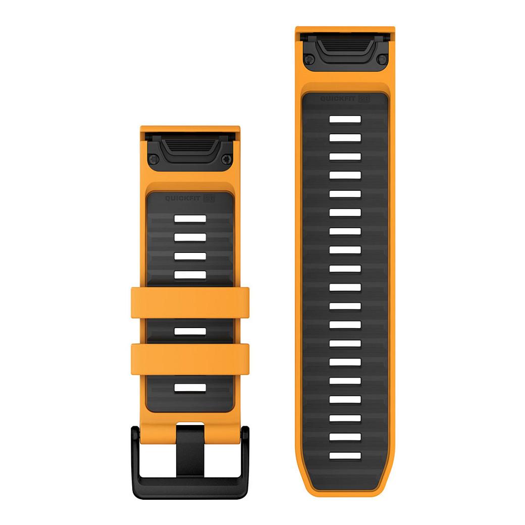 Rrip për Orë Garmin QuickFit 26mm, Silikon, Spark Orange/Graphite - Portokalli/Hiri - 2