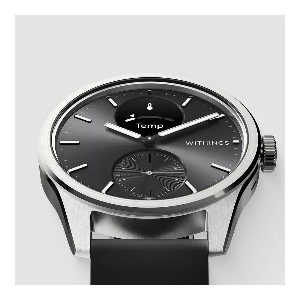 Orë e mençur Withings ScanWatch 2, 42 mm, Ekran Hibrid OLED, Bluetooth, ECG, SpO₂, Matje e Temperaturës, Xham Safiri, 5 ATM – Zezë - 5