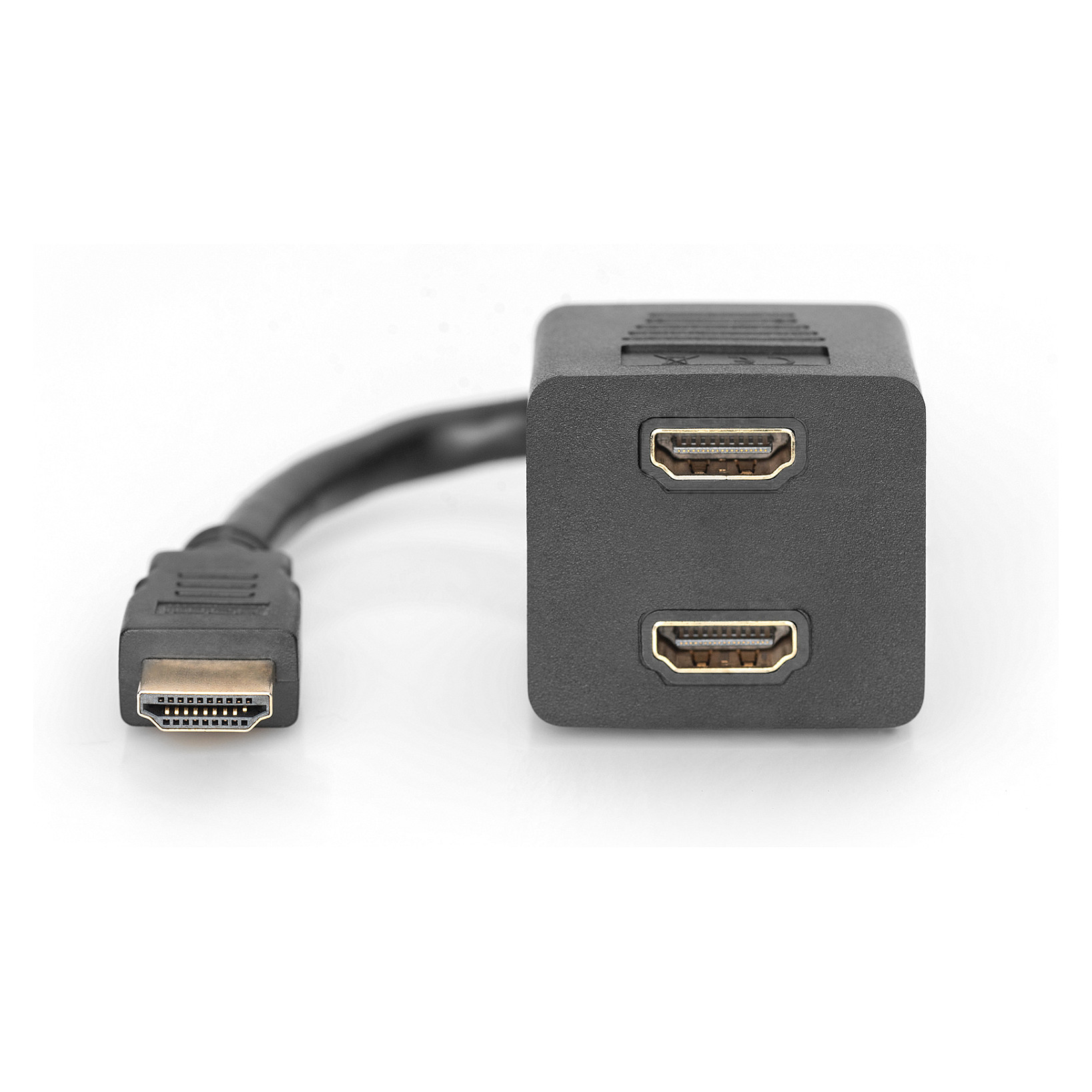 Kabllo HDMI Y DIGITUS / 0.2m / Gold - Zezë - 2