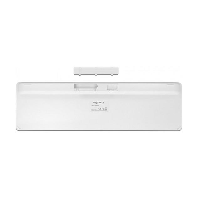 Tastierë pa kabllo DeLOCK 12014, USB, QWERTZ, Full-size, 2.4GHz, Multimediale, Flat - Bardhë - 5