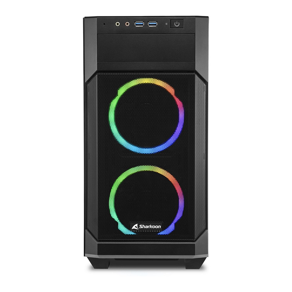 Kasë Mini Sharkoon V1000 RGB – Zezë - 2