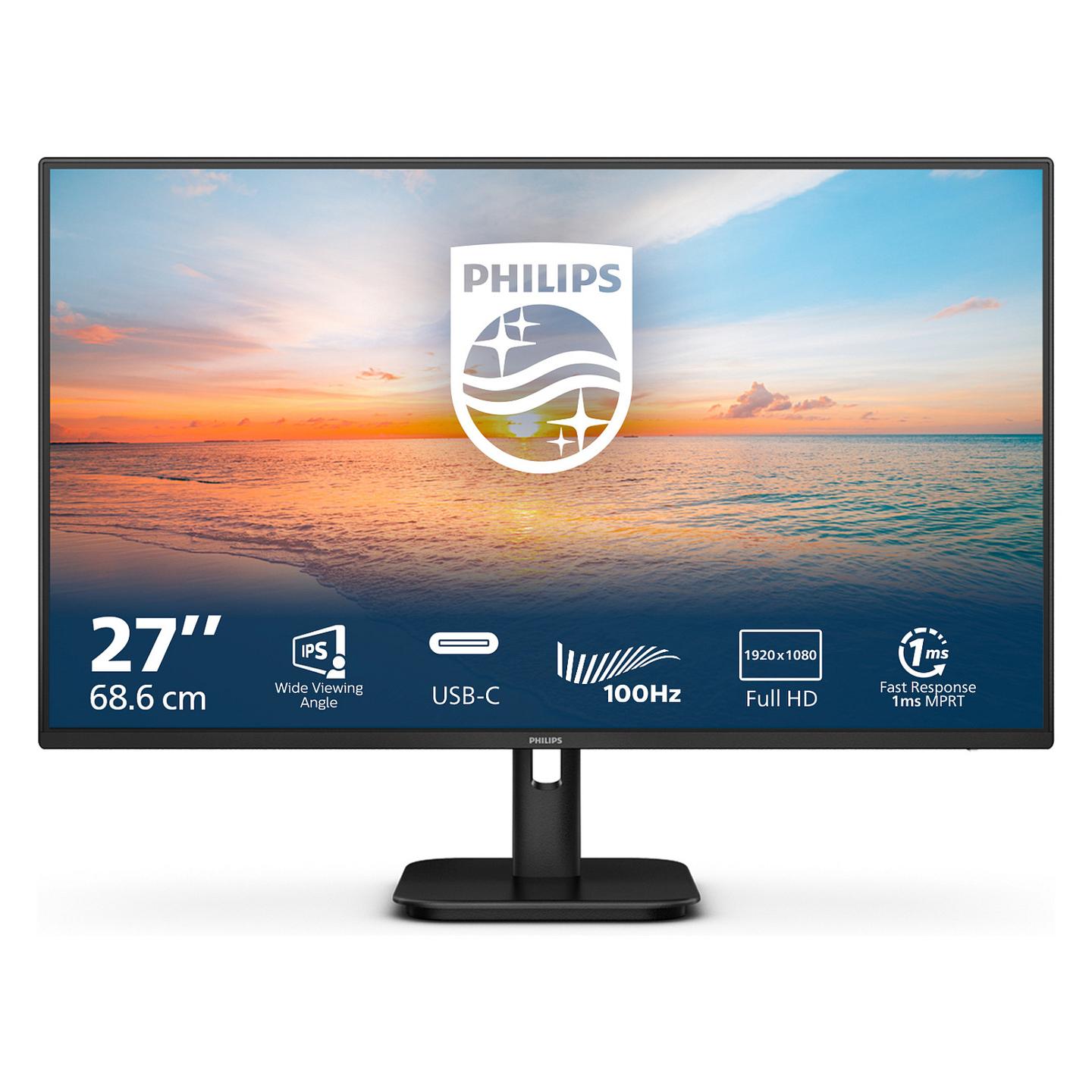 Monitor Philips 27E1N1300A/00, 27", Full HD IPS, 100Hz, 4ms, HDMI + USB-C - Zezë