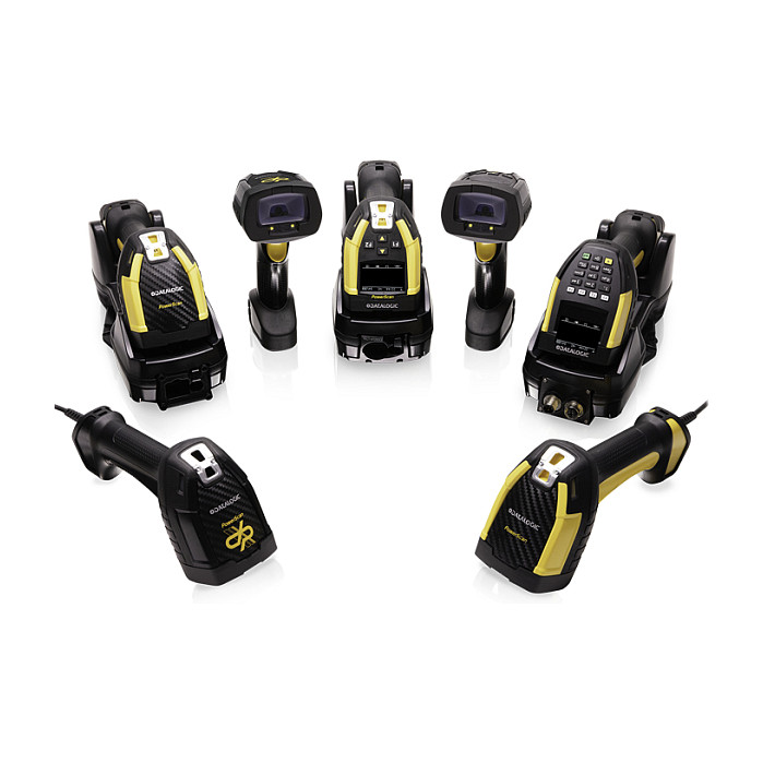Skaner Dore Datalogic PowerScan PM9600-HP433RBK30 / 1D/2D / Imager / Wireless 433 MHz / 150 m / RS-232 / USB / IP65/IP67 - Zezë/Verdhë