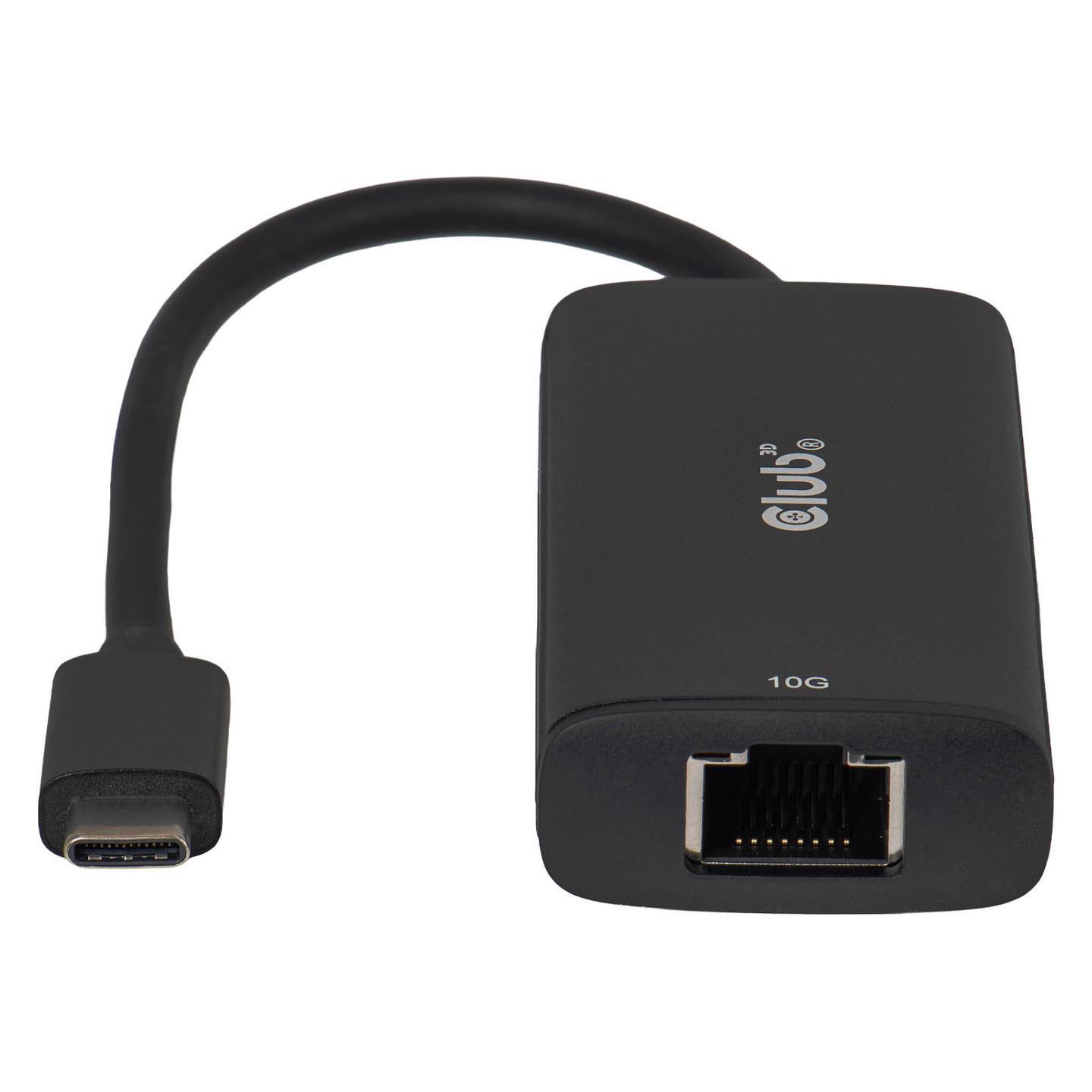 Adapter për Rrjet CLUB3D CAC-2531, USB-C 20Gbps në RJ45, Ethernet 10Gbps, 2.5G/5G/10G – Zezë