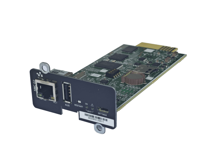 Kartë Menaxhimi për UPS LevelOne UAC-NMC01, për UPS-2100 Series, RJ45 + USB-A + Micro-USB, SNMP + Modbus TCP/IP - Zezë