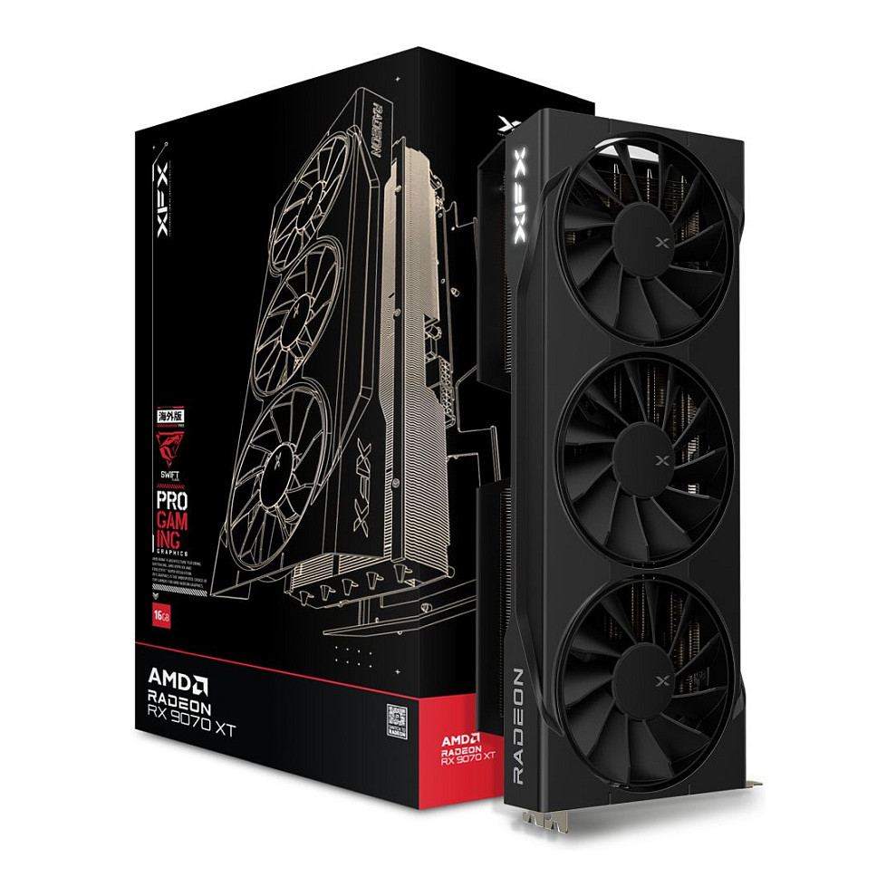 Kartelë Grafike AMD RX 9070 XT 16GB XFX Swift Gaming GDDR6 3 Fan - 5