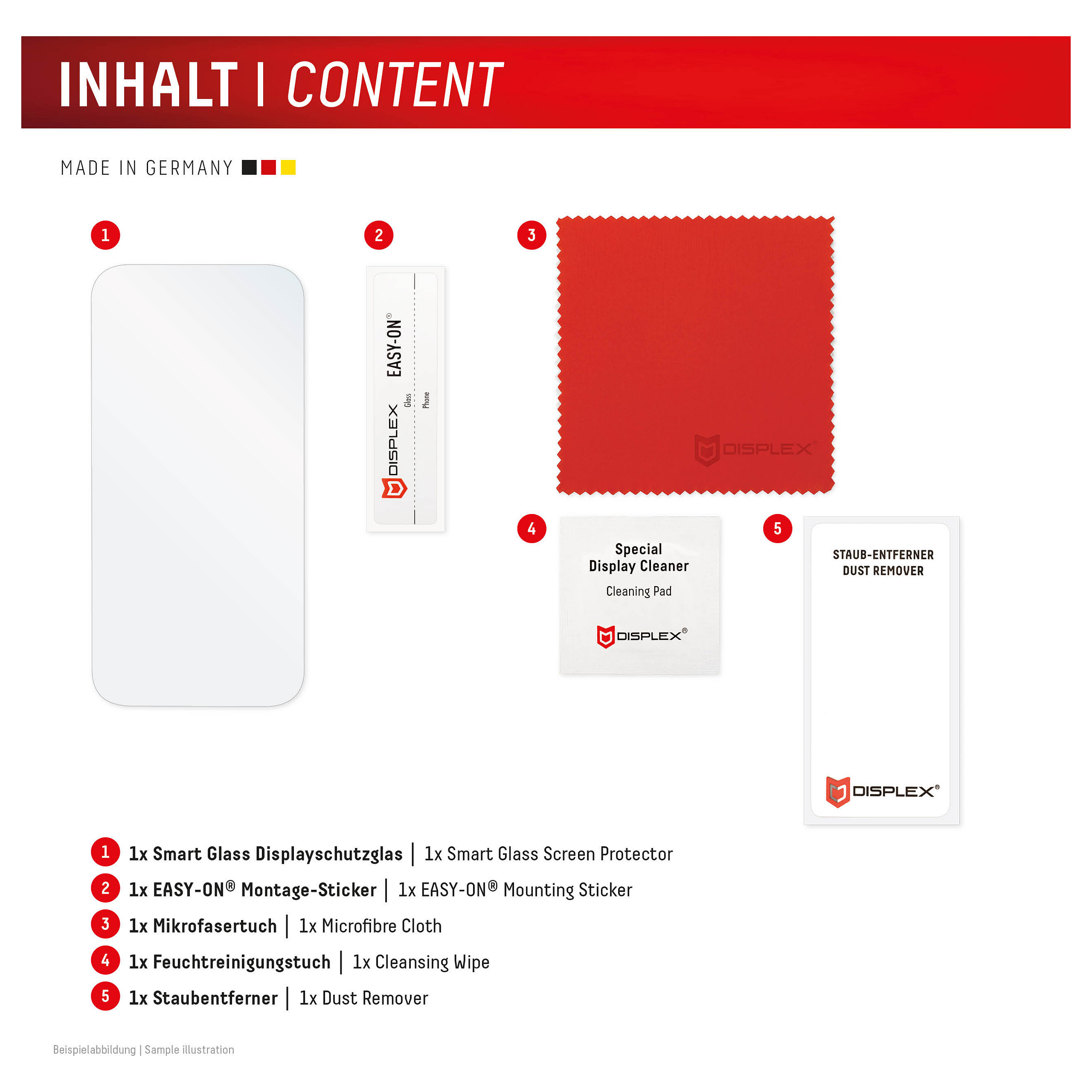 Mbrojtëse për ekran Displex / Xham Tempered Glass 9H - Transparente - 7