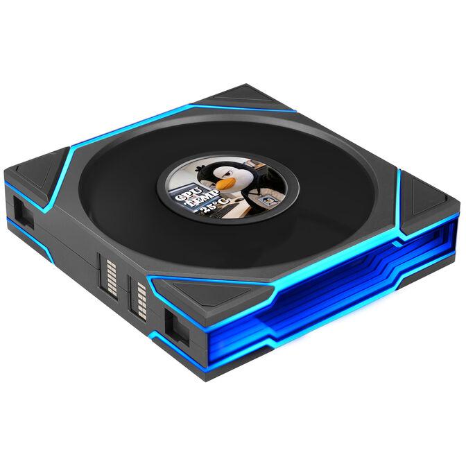 Ftohës për Kasë Lian Li Uni Fan TL LCD FLEX / 120mm / 2300 RPM / PWM / ARGB / 3 Copë – Zezë - 5