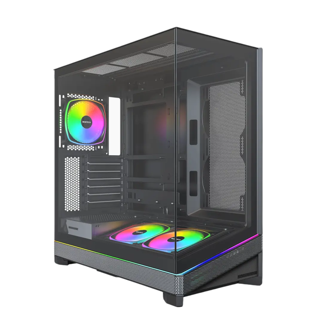Kasë Montech SKY 3 / Midi Tower / ATX / 3x 120mm ARGB Fan / Tempered Glass - Zezë