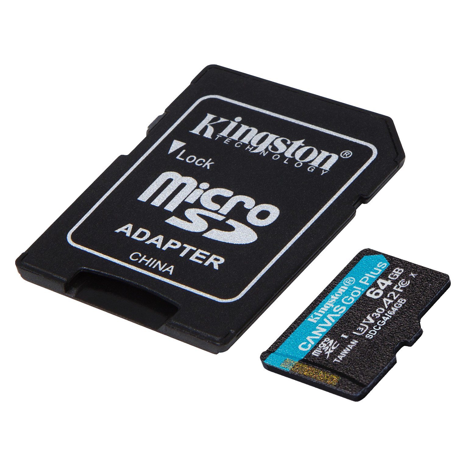 Kartë Memorie SD CARD KINGSTON 64GB microXC Canvas Go Plus Gen4 200MB/s A2 U3 V30 + Adapter - 3