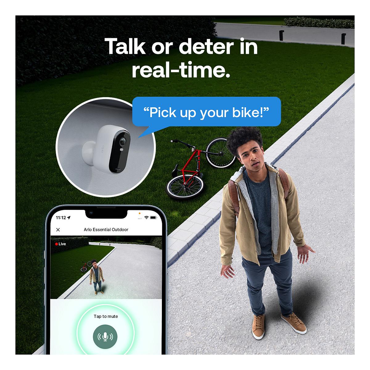Kamerë Sigurie IP CCTV Arlo Essential 3 2K Security Camera, 4MP, 130°, Dual-Band Wi-Fi, Color Night Vision, Spotlight - Bardhë - 8