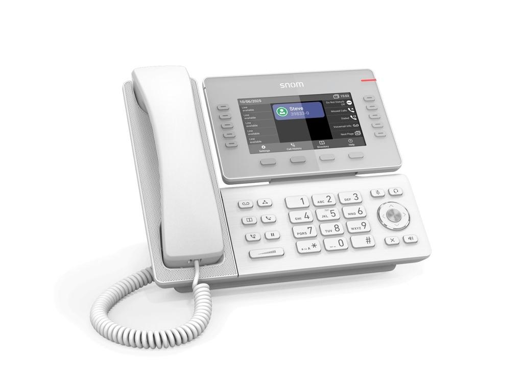 Telefon VoIP Snom D815WB, SIP, 5", IPS, Wi-Fi, Bluetooth, 2x Gigabit Ethernet, USB 2.0 - Bardhë
