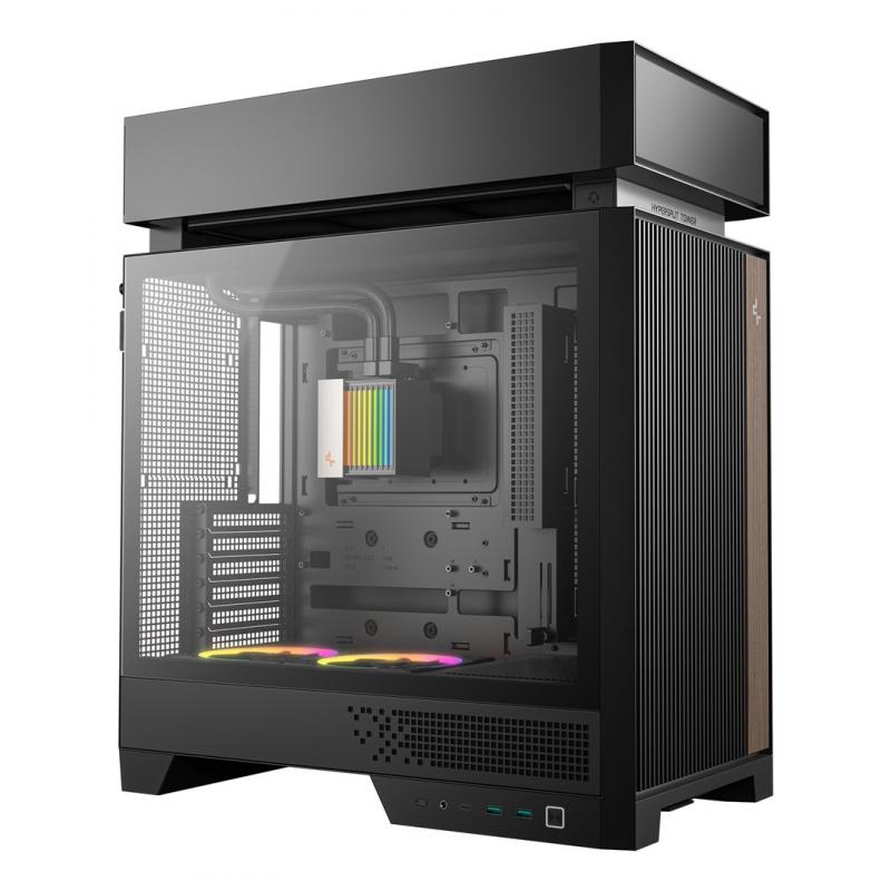 Kasë DeepCool CL6600 / Mid-Tower ATX / Tempered Glass / Me AIO 360mm ARGB / 2x120mm ARGB – Zezë